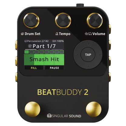 Singular Sound BeatBuddy 2 Drum Machine Pedal, front view