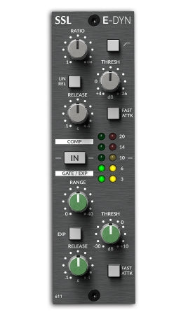 Solid State Logic 611DYN 500 Series Dynamics Module - Classic SSL Analog Processing in 500-Series Format