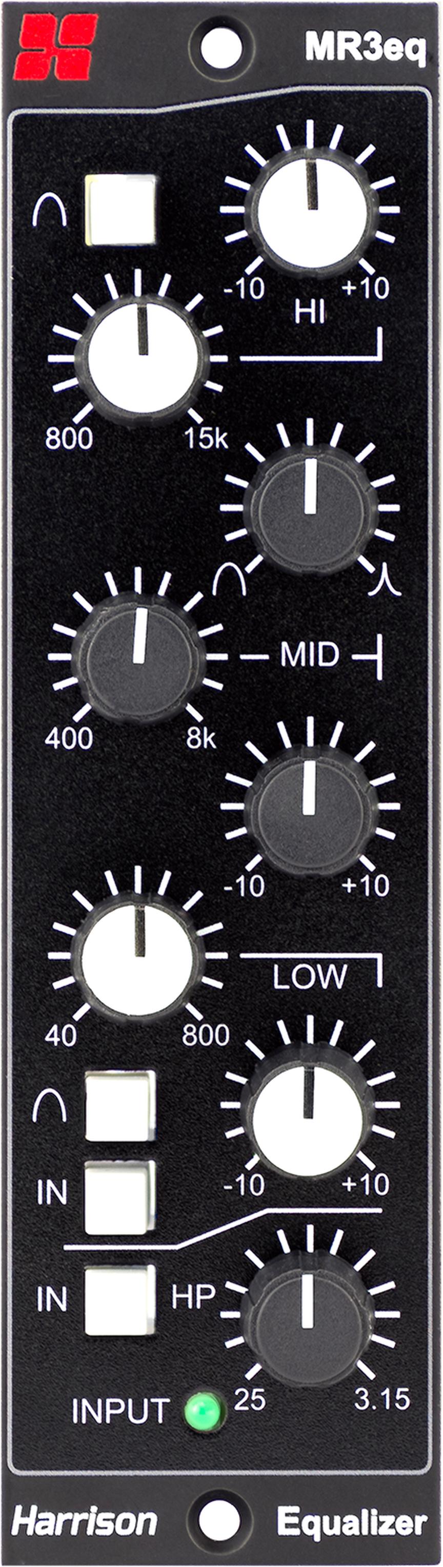 Harrison Audio MR3eq Equaliser 500 Series Module, front view