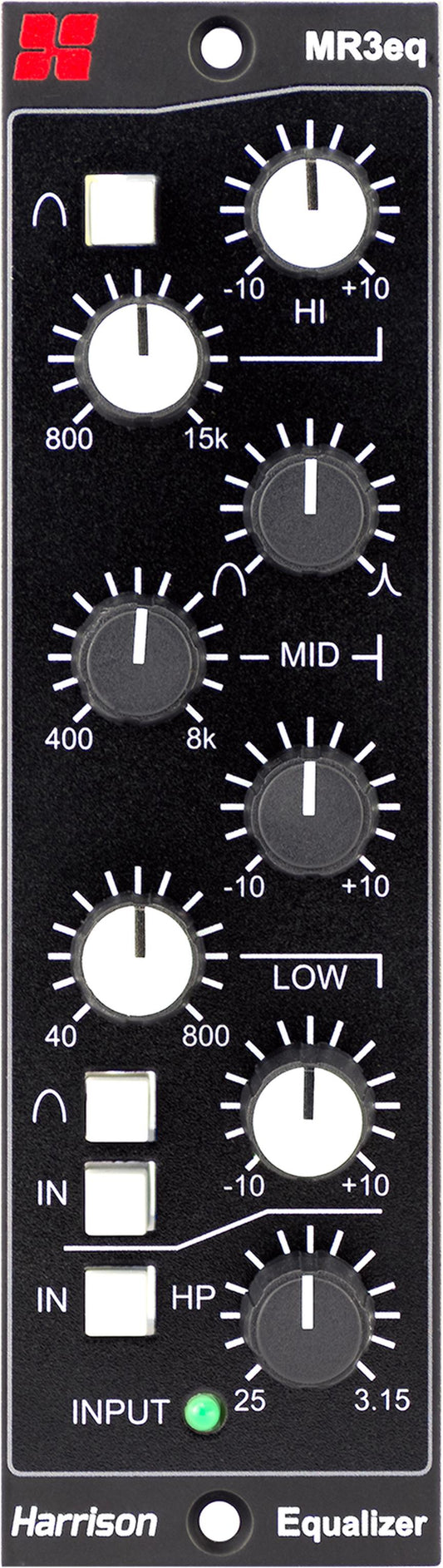 Harrison Audio MR3eq Equaliser 500 Series Module, front view
