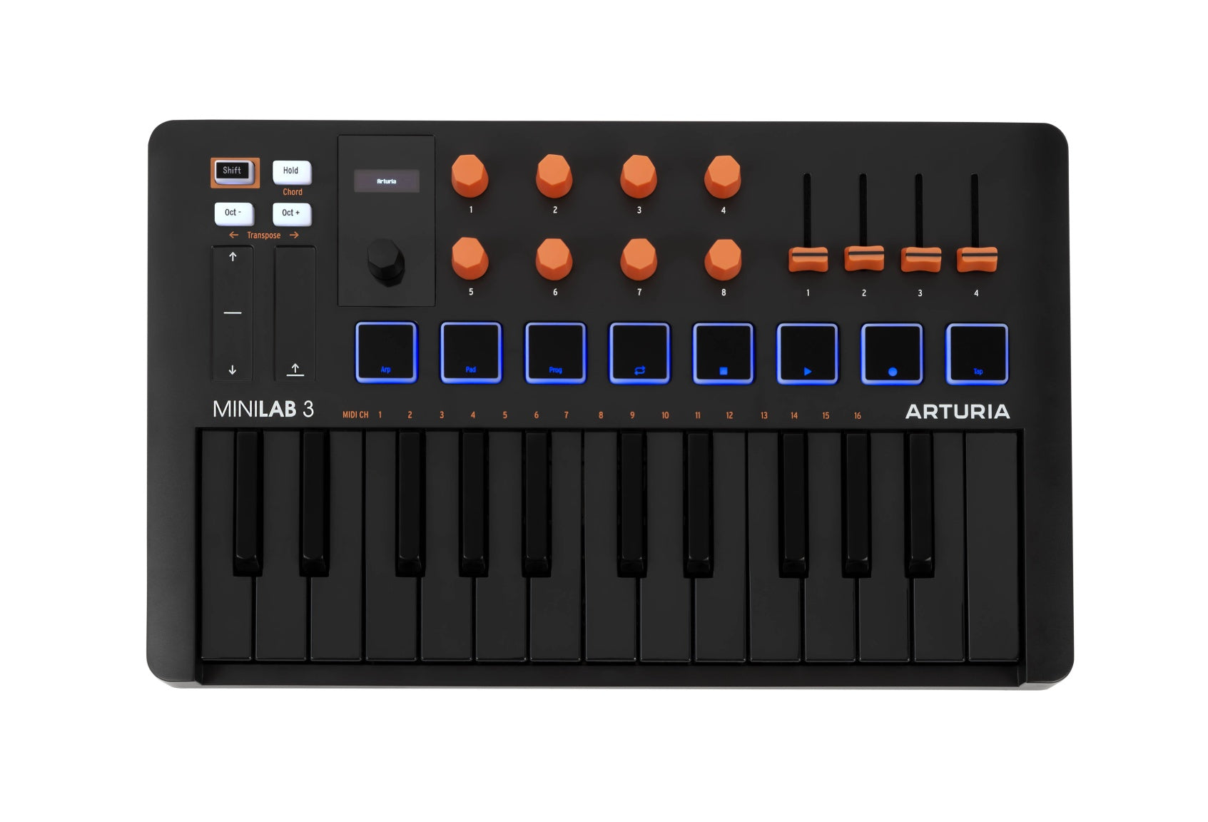 Arturia MiniLab 3 25-Key MIDI Controller - Orange Limited Edition - view 3