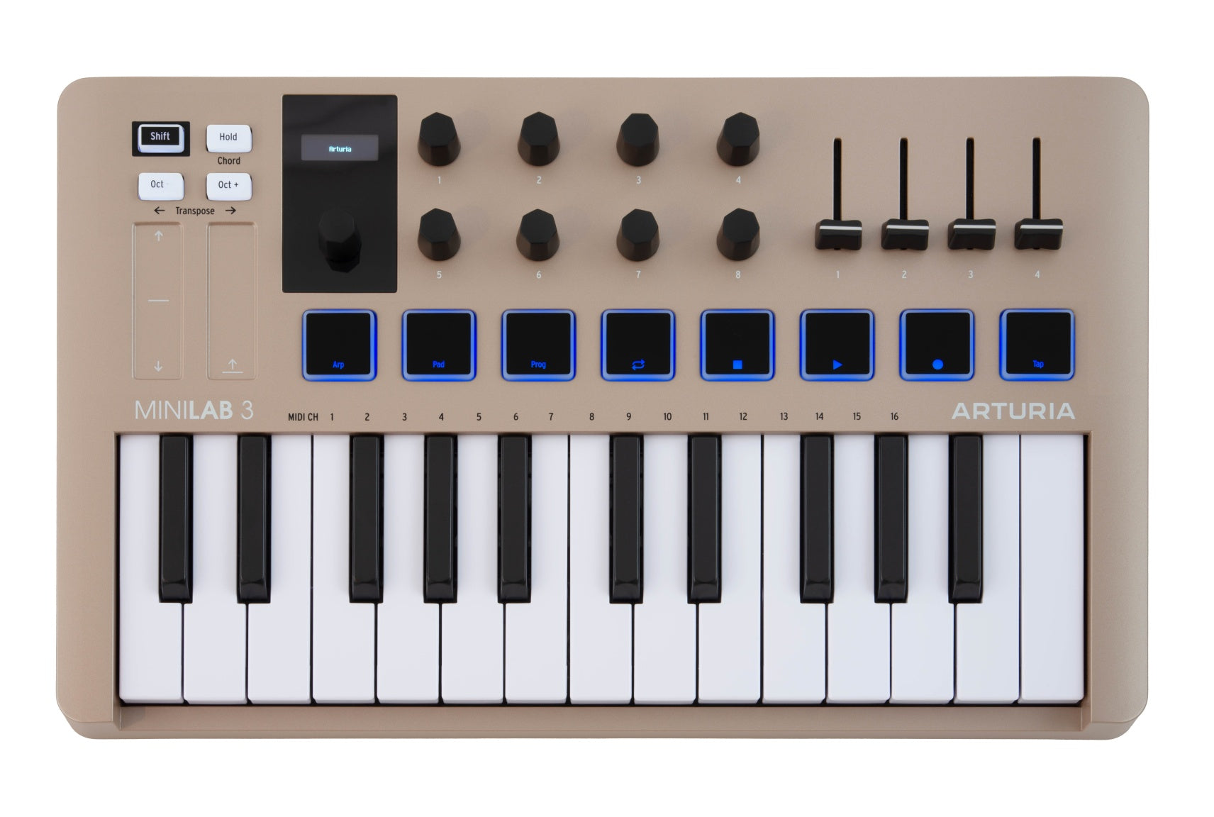 Arturia MiniLab 3 25-Key MIDI Controller - Champagne Limited Edition - view 3