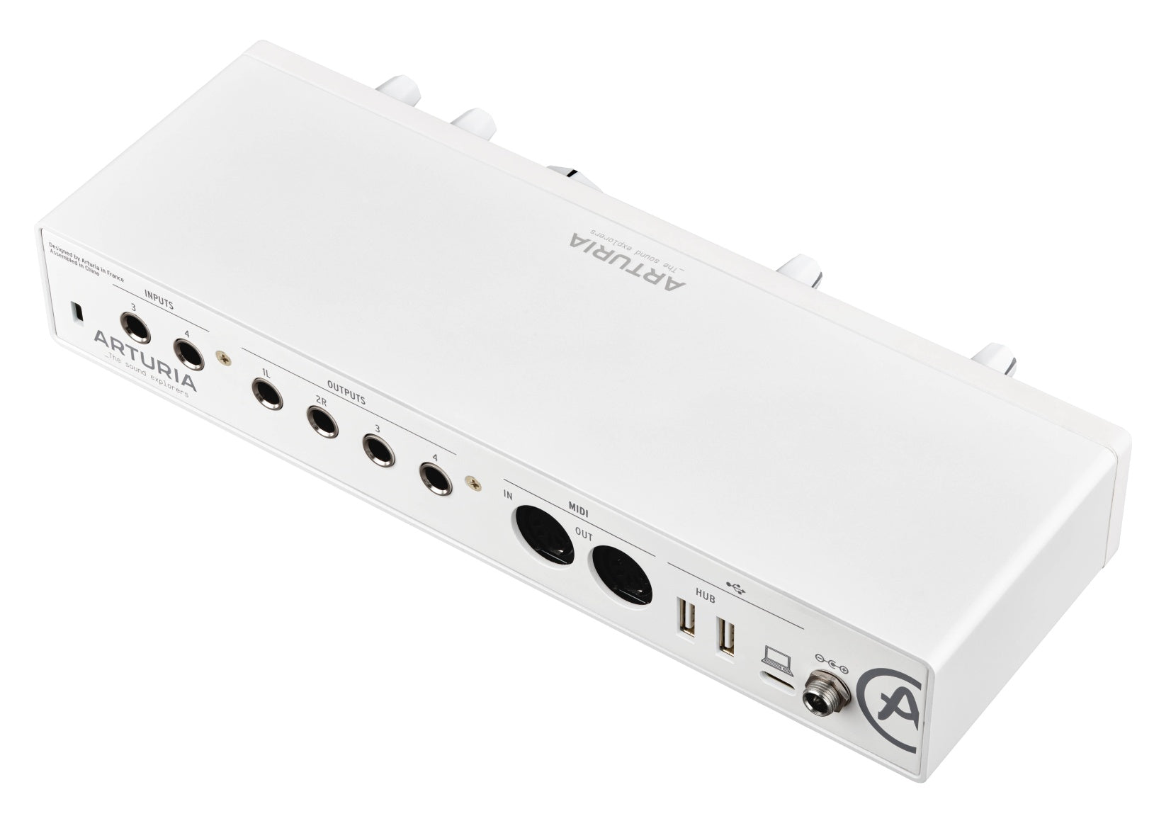 Arturia MiniFuse 4 4-In/4-Out USB-C Audio and MIDI Interface - White - view 3