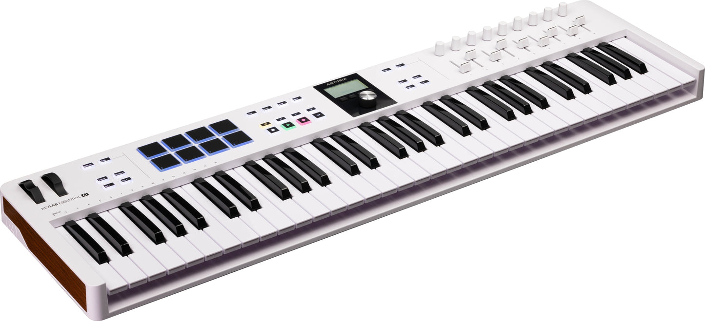 Arturia KeyLab Essential mk3 MIDI Controller - 61-Key White