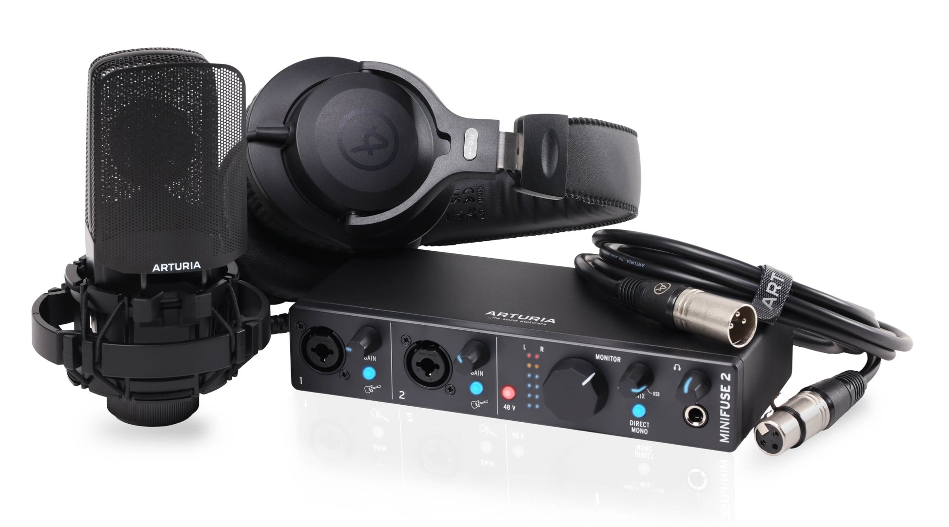 Arturia MiniFuse Recording Pack with Interface, Mic and Headphones - Black - view 2