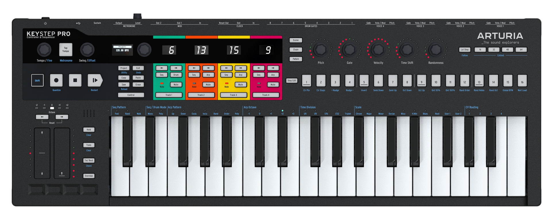 Arturia KeyStep Pro 37-Key Sequencer and Controller - Black