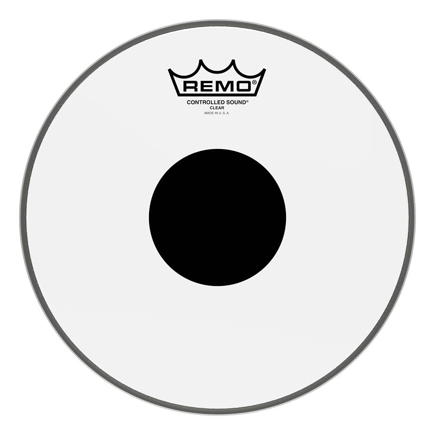 Remo Controlled Sound Clear Top Black Dot Drumhead, product view