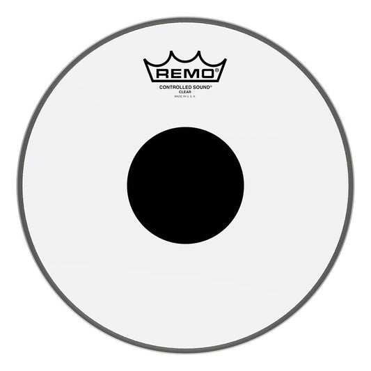 Remo Controlled Sound Clear Top Black Dot Drumhead, product view