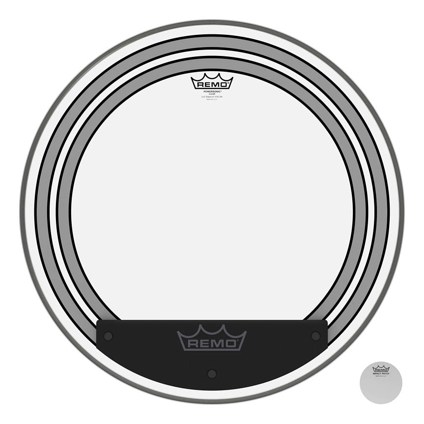 Remo Powersonic Clear Bass Drumhead 22 Inch, product view