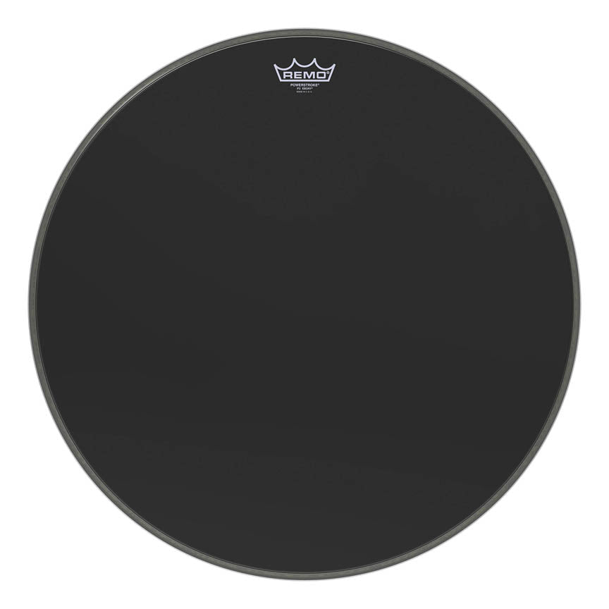 Remo Powerstroke 3 Ebony Bass Drumhead 22 Inch with 5 Inch Dynamo Port, product view