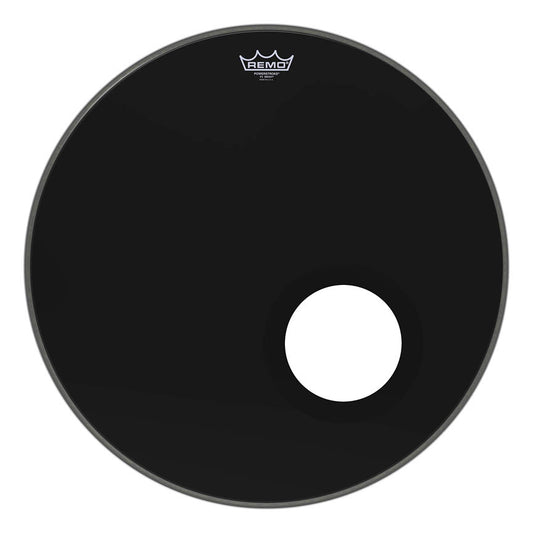 Remo Powerstroke 3 Ebony Bass Drumhead 22 Inch with Dynamo Installed, product view