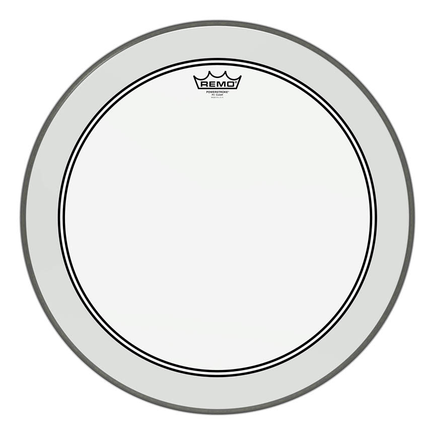 Remo Powerstroke 3 Clear Bass Drumhead 22 Inch with Impact Patch, product view