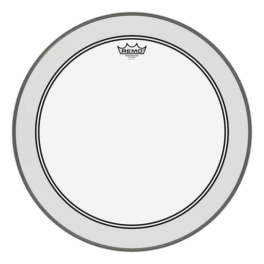 Remo Powerstroke 3 Clear Bass Drumhead 22 Inch with Impact Patch, product view