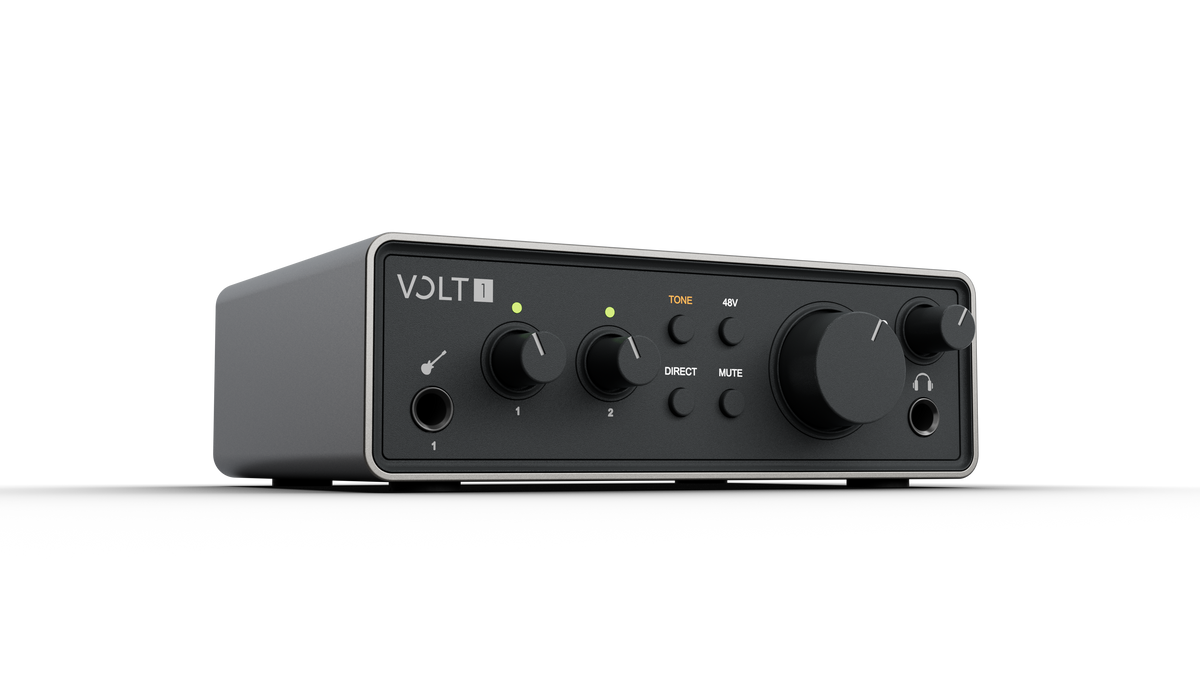 Universal Audio Volt 1 Gen 2 USB audio interface, three quarter view