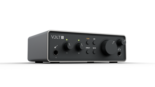 Universal Audio Volt 1 Gen 2 USB audio interface, three quarter view