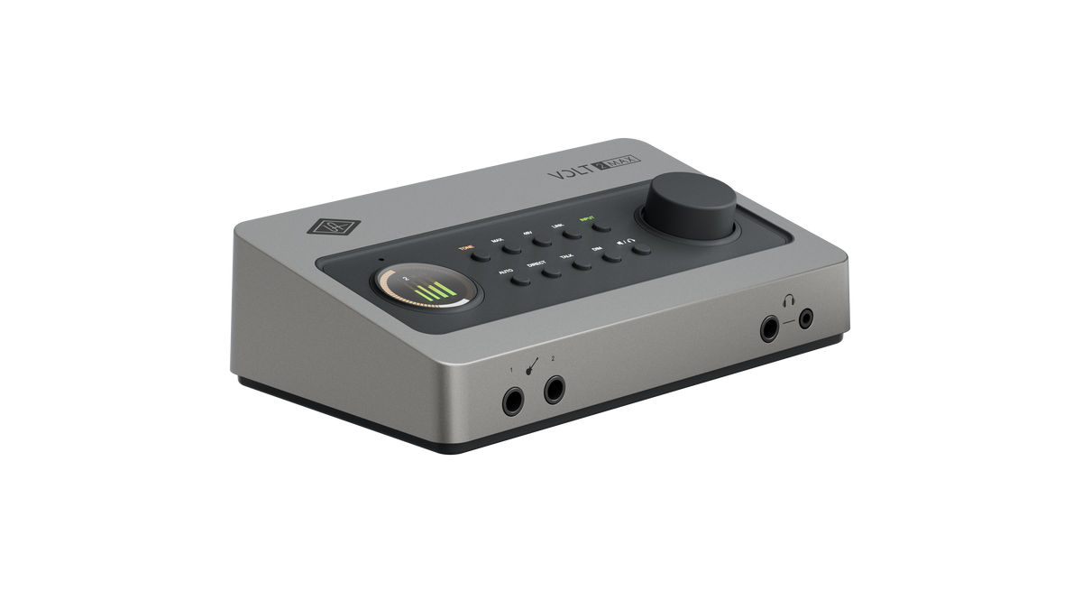 Universal Audio Volt 2 Max desktop USB audio interface, three quarter view