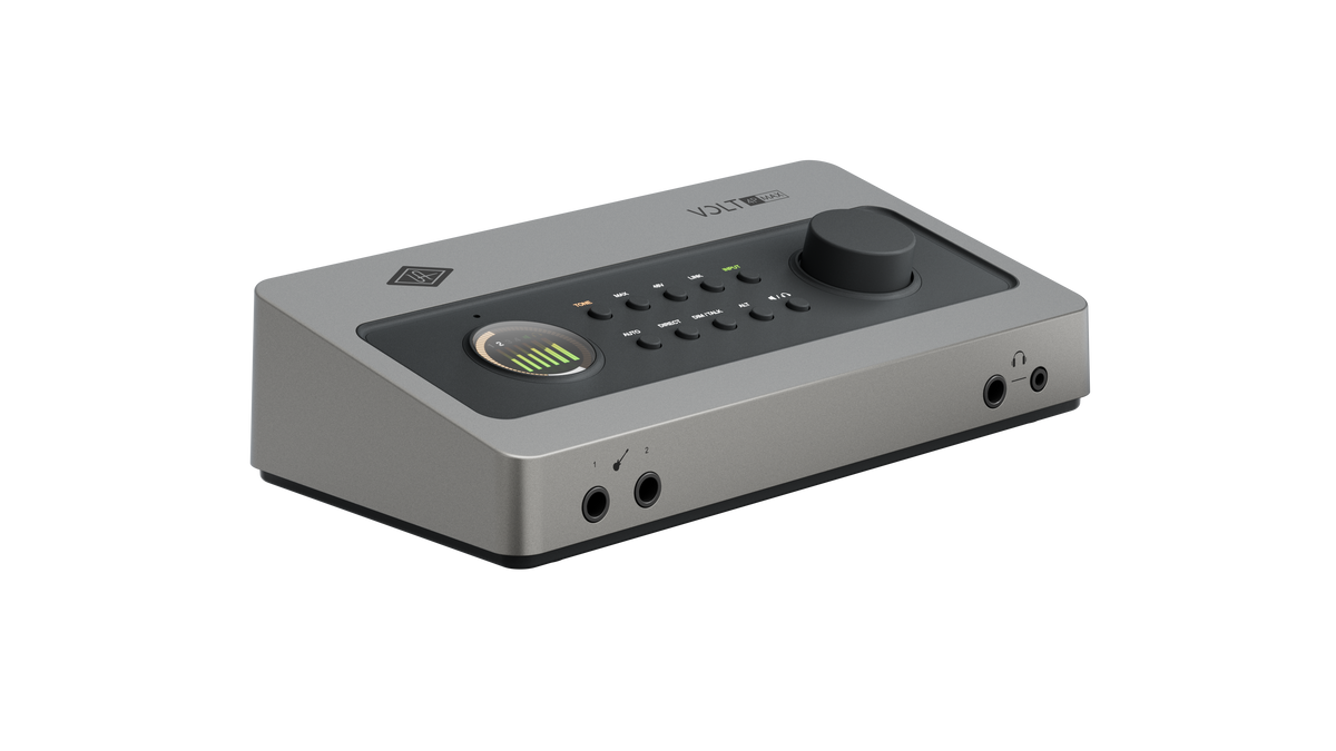 Universal Audio Volt 4P Max desktop USB audio interface, three quarter view