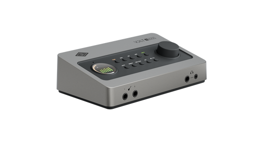 Universal Audio Volt 4 Max desktop USB audio interface, three quarter view