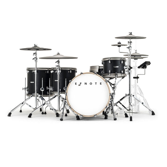 EFNOTE 7X Acoustic Designed Electronic Drum Set, MIDI , w/360 Triggering, , 3 Zone, 8ch XLR - Black Oak Wrap