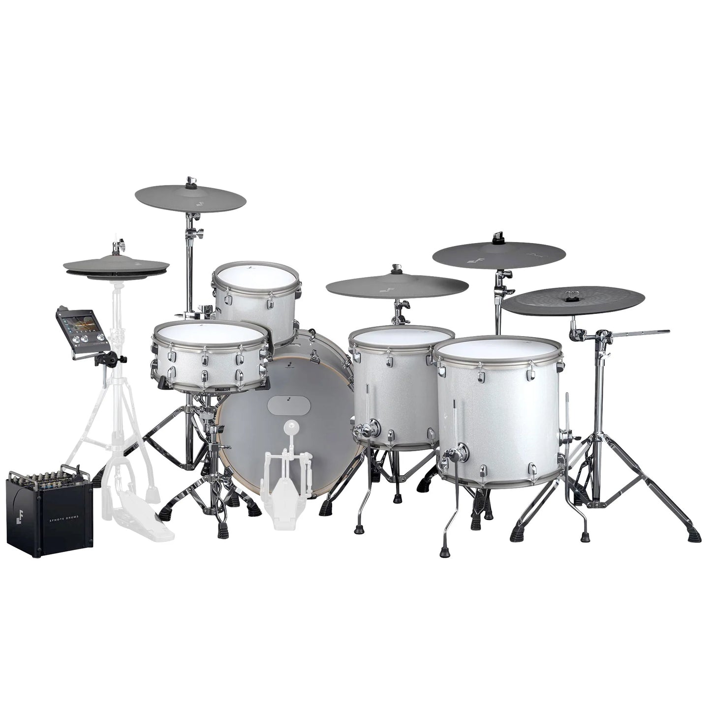 EFNOTE PRO Acoustic Design 703 Electronic Drum Set: Power-packed Performance, Advanced 360 Triggering for Cymbals, Stage Box with 12 Direct XLR Outs