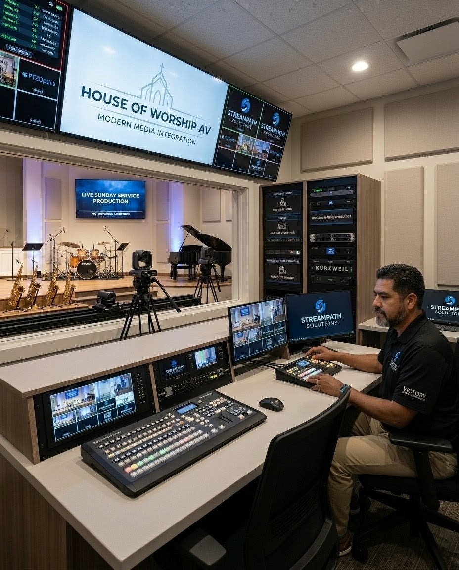 Live church streaming production