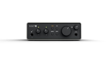 Universal Audio Volt 1 Gen 2 front panel with Hi-Z input, gain controls and monitor knob