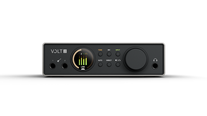 Universal Audio Volt 2 Gen 2 front panel with dual Hi-Z inputs, Smart Display and smart knob