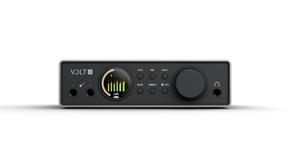 Universal Audio Volt 4 Gen 2 front panel with dual Hi-Z inputs, Smart Display and smart knob