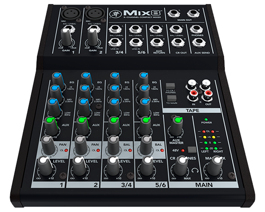 Mackie MIX8 8-Channel Compact Mixer