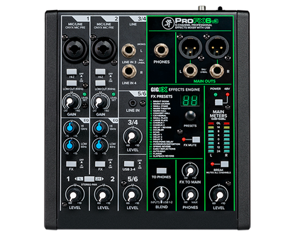 Mackie PROFX6-V3 Mixer. 6 Channel