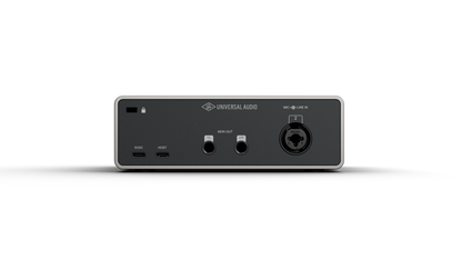 Universal Audio Volt 1 Gen 2 rear panel with USB-C, monitor outputs and mic / line input