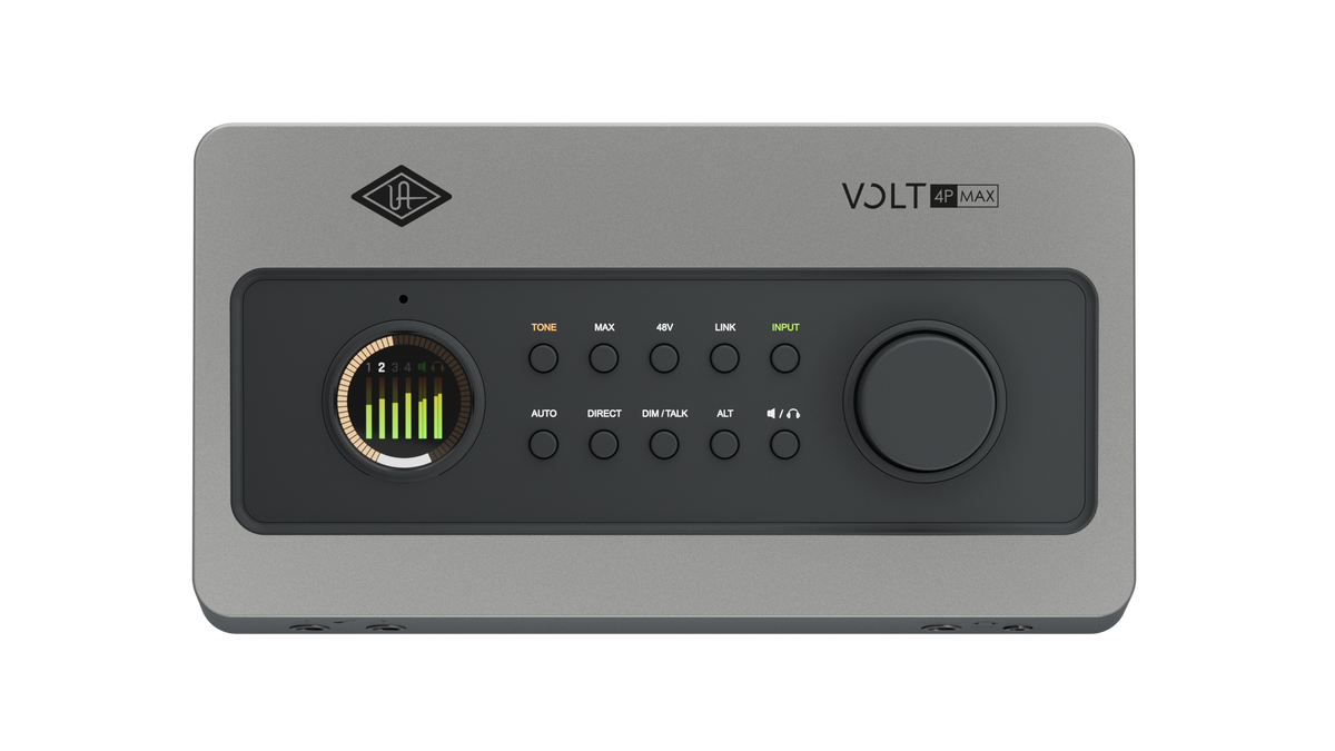 Universal Audio Volt 4P Max top down view of the control surface