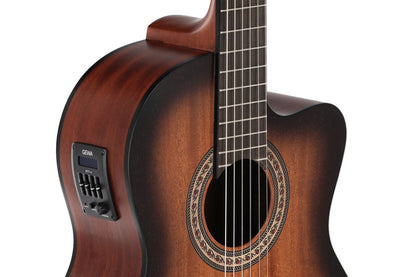 Caballero Stage by MR Flamenco Guitar with Preamp 4/4, Mahogany Top - view 6