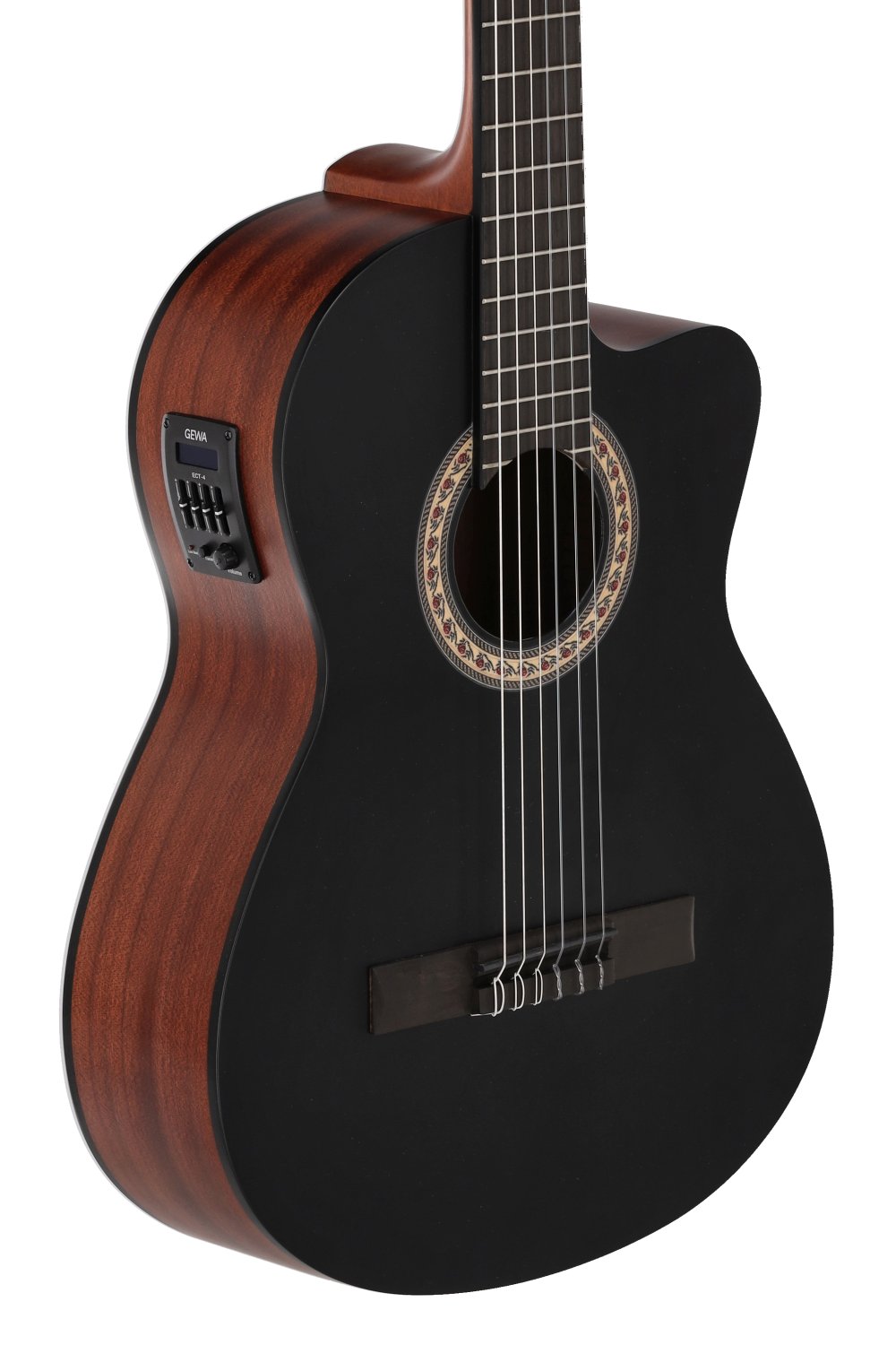 Caballero Stage by MR Flamenco Guitar with Preamp 4/4, Black Matte Top - view 3
