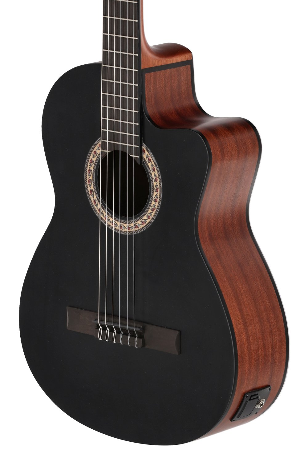 Caballero Stage by MR Flamenco Guitar with Preamp 4/4, Black Matte Top - view 4