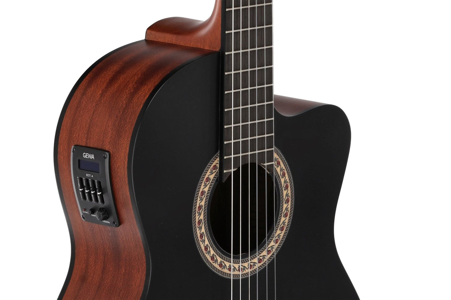 Caballero Stage by MR Flamenco Guitar with Preamp 4/4, Black Matte Top - view 5