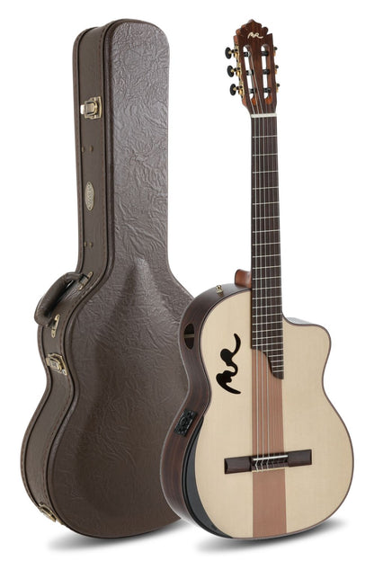 Manuel Rodriguez Caf&eacute; Cortado, Indian Rosewood 4/4, Satin, E-Acoustic, Cutaway - view 10