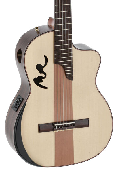 Manuel Rodriguez Caf&eacute; Cortado, Indian Rosewood 4/4, Satin, E-Acoustic, Cutaway - view 3
