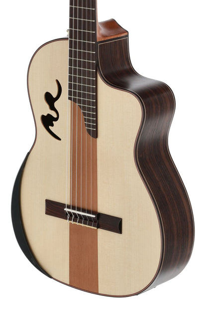 Manuel Rodriguez Caf&eacute; Cortado, Indian Rosewood 4/4, Satin, E-Acoustic, Cutaway - view 4