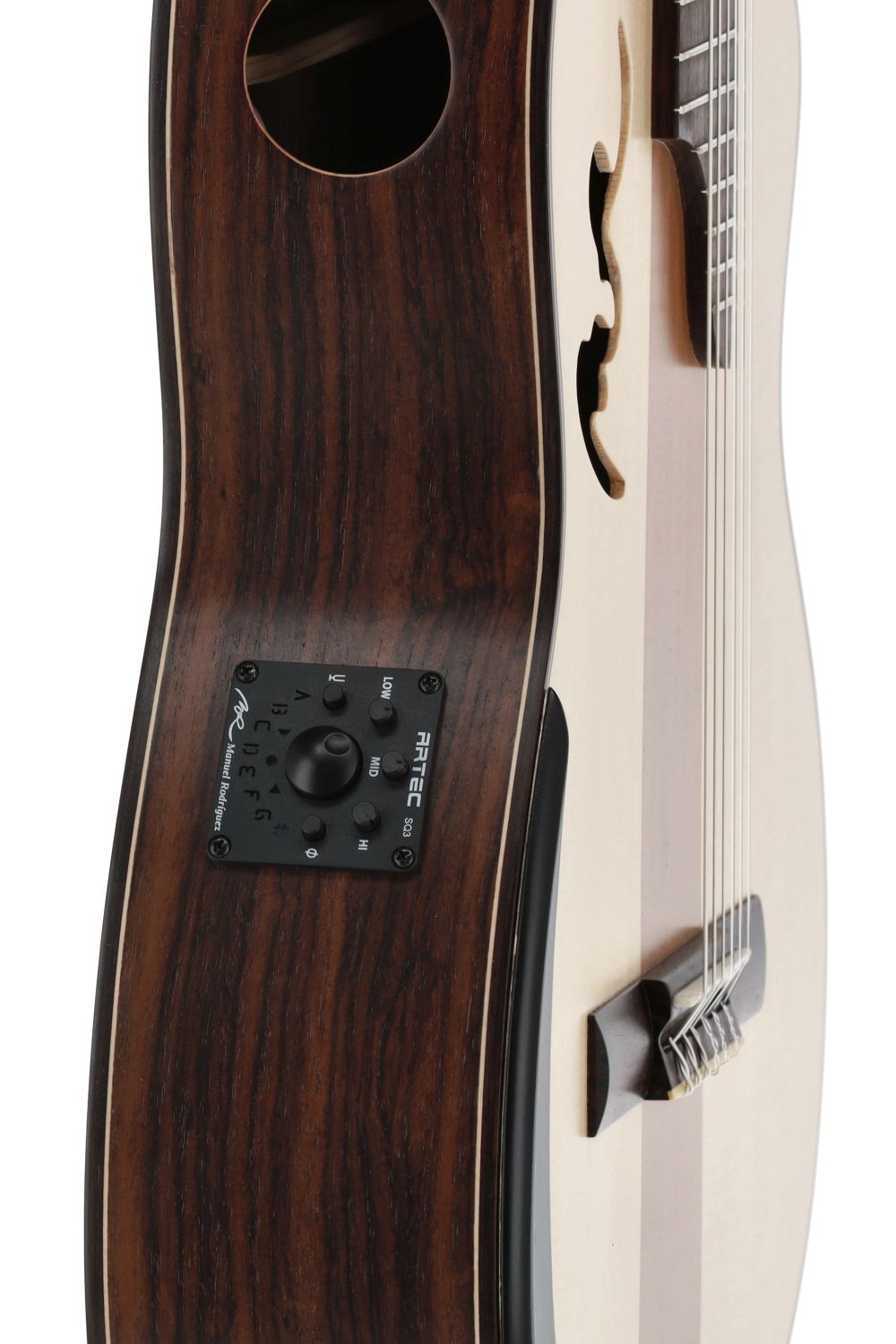 Manuel Rodriguez Caf&eacute; Cortado, Indian Rosewood 4/4, Satin, E-Acoustic, Cutaway - view 5