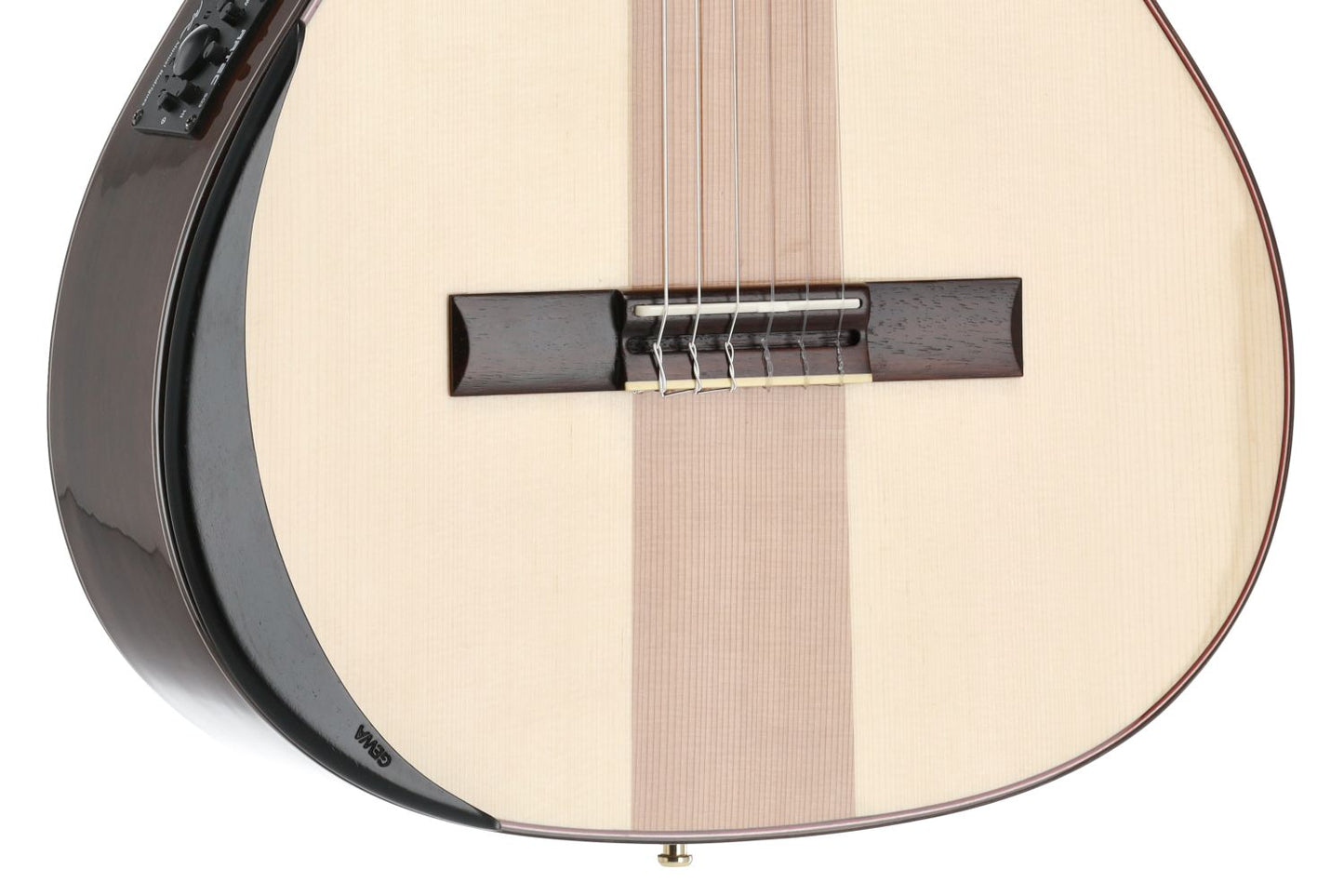 Manuel Rodriguez Caf&eacute; Cortado, Aged Eucalyptus 4/4, Gloss, E-Acoustic, Cutaway - view 7