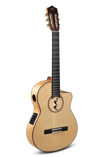 Manuel Rodriguez FF Sabicas Boca Flamenco, Spruce/Cypress, 4/4, Cutaway - view 1