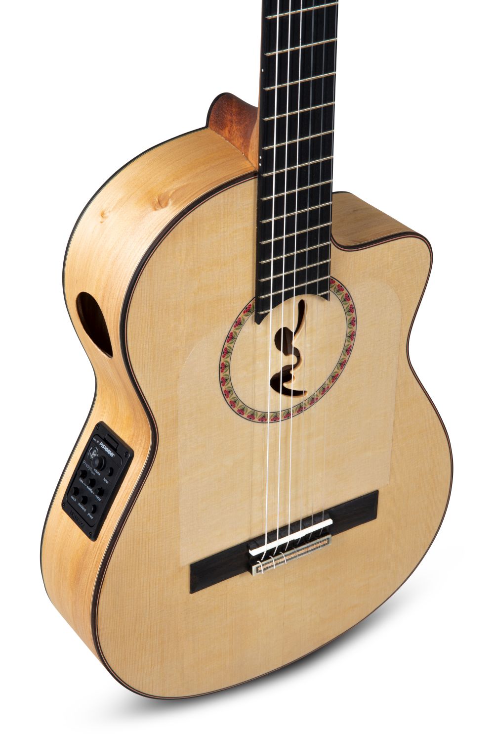 Manuel Rodriguez FF Sabicas Boca Flamenco, Spruce/Cypress, 4/4, Cutaway - view 3