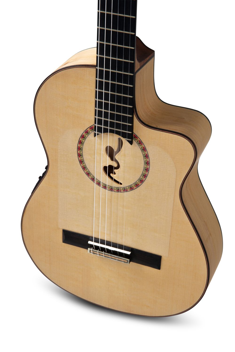 Manuel Rodriguez FF Sabicas Boca Flamenco, Spruce/Cypress, 4/4, Cutaway - view 4