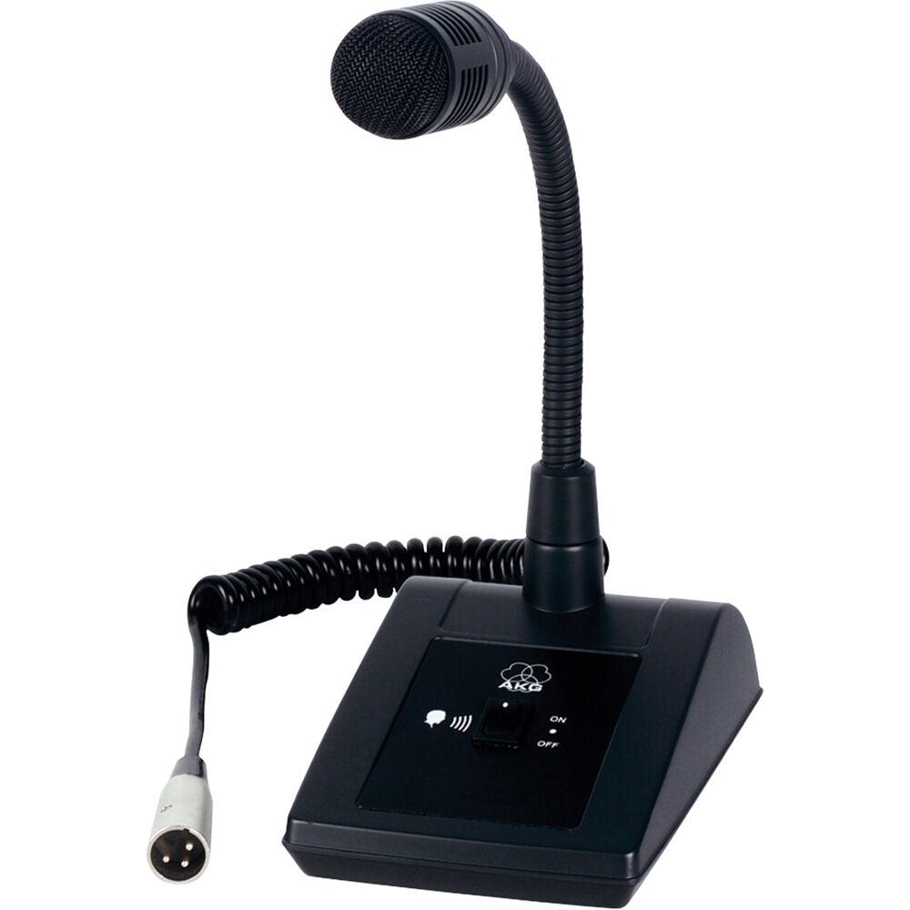 AKG DST99 S Table Stand Mic with On/Off Switch, Coiled Cable with 3-Pin XLR