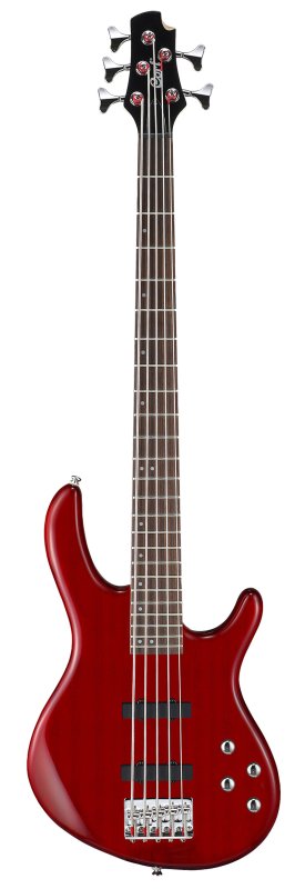 Cort Action Bass V Plus 5-String Transparent Red - front view