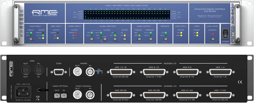 RME ADI-6432 64-Channel MADI to AES/EBU Converter, product image