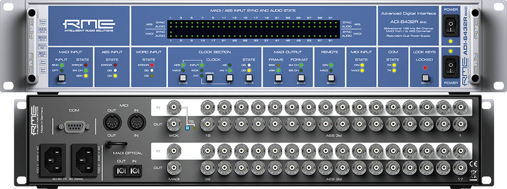 RME ADI-6432 R BNC Single Mode MADI Converter, product image