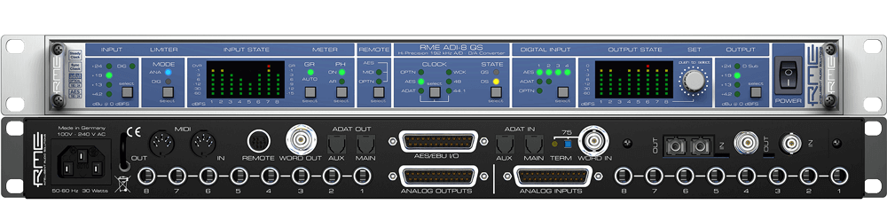 RME ADI-8 QS 8-Channel AD DA Converter, product image