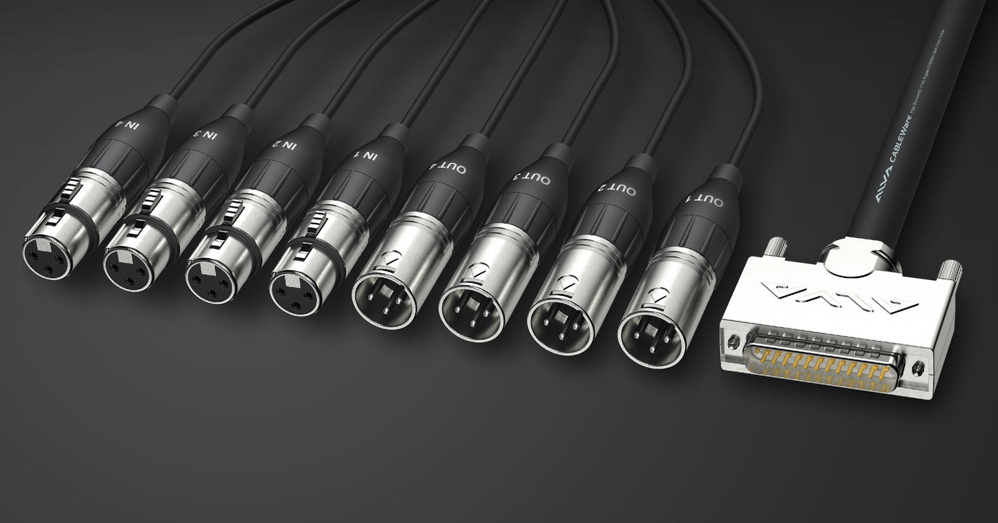 ALVA AES/EBU multicore cable, D-Sub25 to 8 x XLR